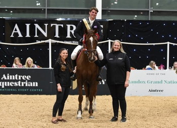 Will Edwards claims his place at the London International Horse Show with victory on Candies B in the Under 25 British Championship Qualifier at Aintree International Equestrian Centre’s AW Jenkinson Winter Classic